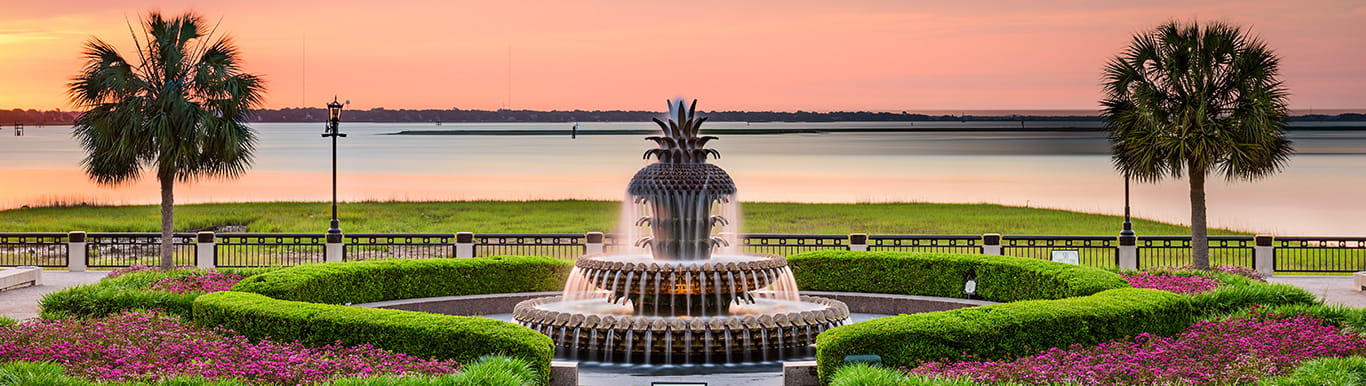 Charleston South Carolina Pineapple Fountain