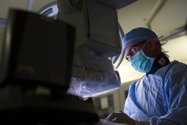 Pediatric and adult congenital interventional cardiologist Dr. John Rhodes. Photograph by Brennan Wesley.