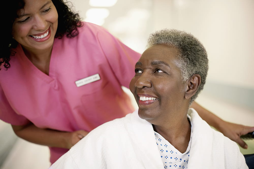 Nurse with patient